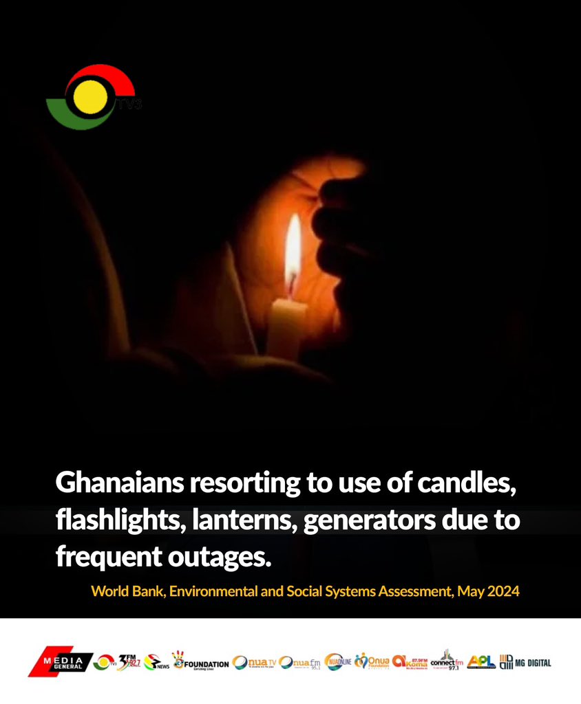 Dumsor: Ghanaians resorting to lanterns and generators due to frequent power outages. According to latest World Bank report.

#TV3GH