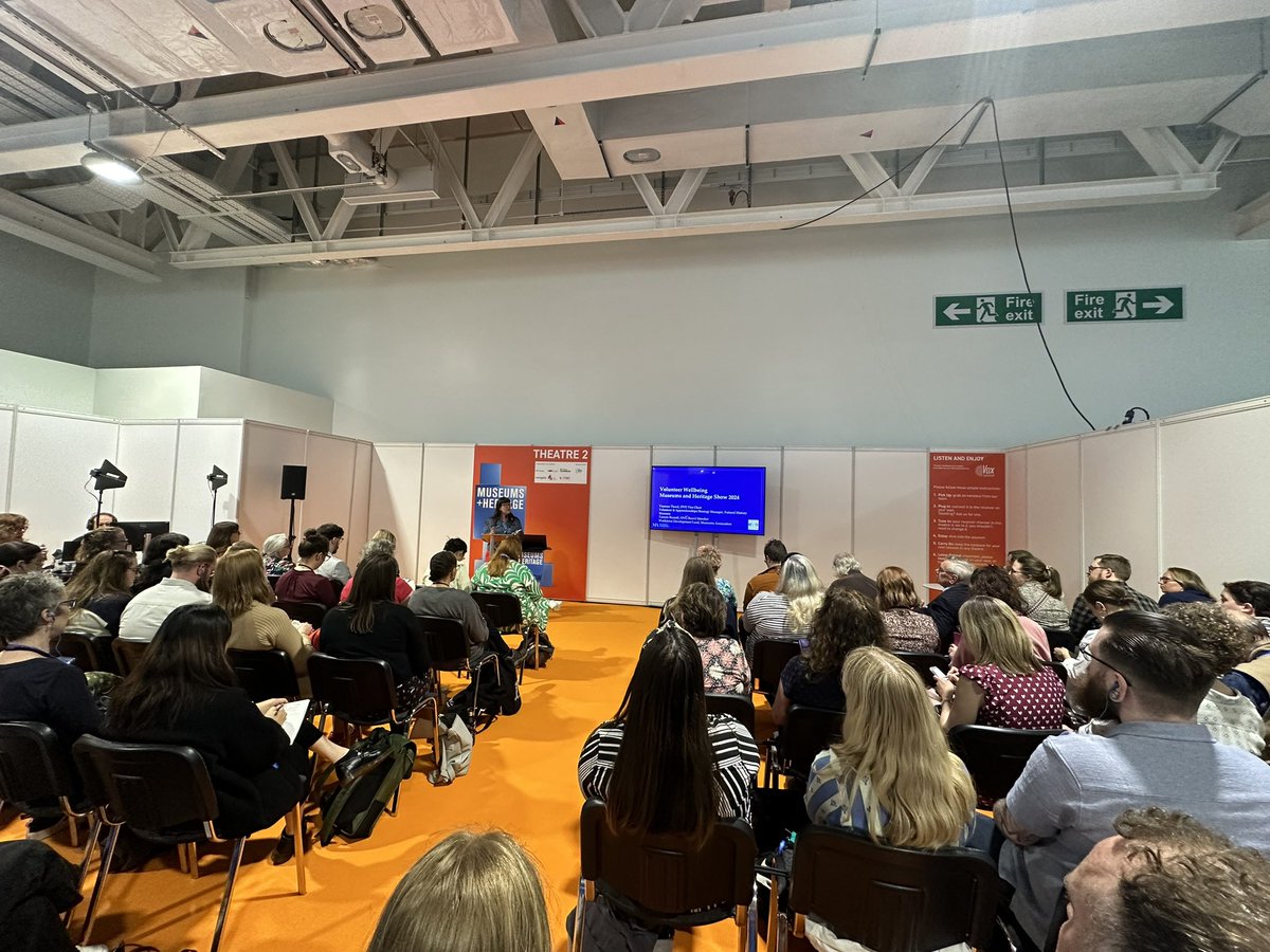 So proud of <a href="/HeritageVols/">HeritageVolunteering</a> and <a href="/London_HVG/">London Heritage Volunteering Group</a> colleagues speaking at the <a href="/MandHShow/">Museums + Heritage Show & Awards</a> on #volunteers and #wellbeing - some great thinking points and a very engaged audience! <a href="/vanessa_theed/">Vanessa Theed</a> <a href="/TamsinRussell/">Tamsin Russell</a>