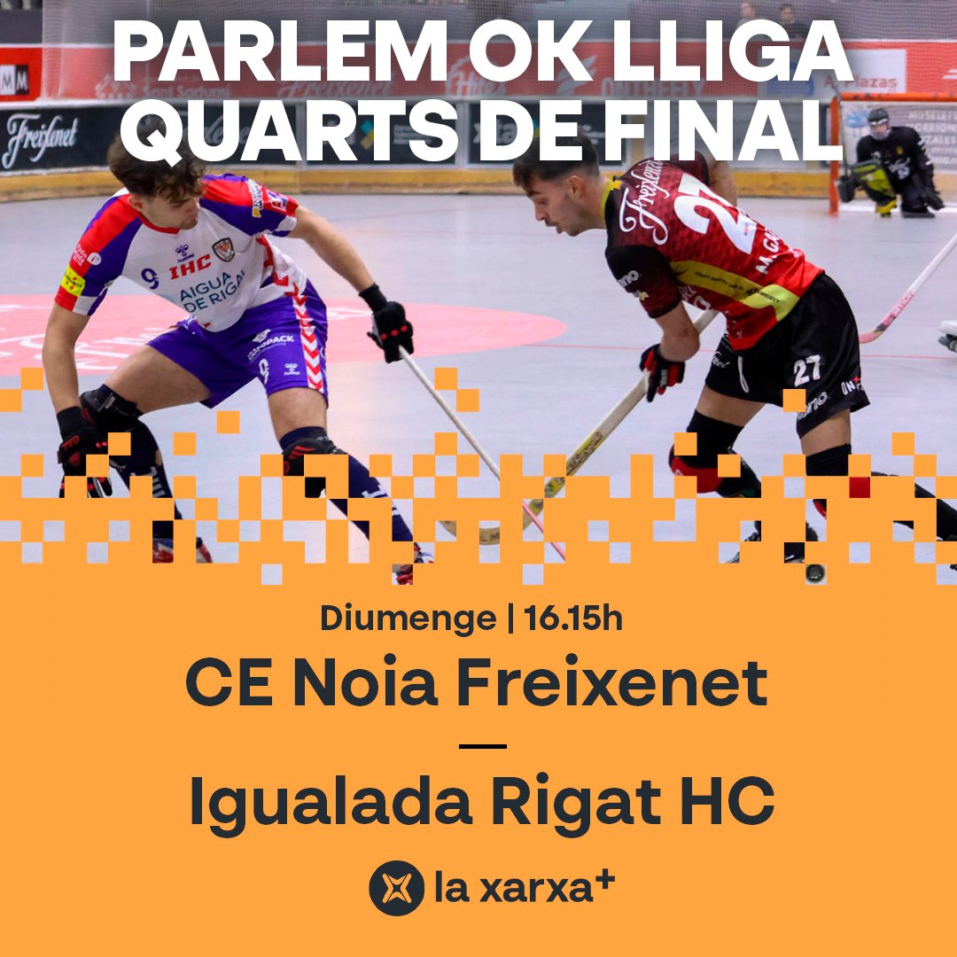 🔜 Diumenge a l’#EnjocTV...

⏰ 16.15h
🏑 @CENoia 🆚 @IgualadaHC
🏆 Play-off pel títol de la #ParlemOKLiga

📺💻📱📡 A @laxarxames!
#okcat