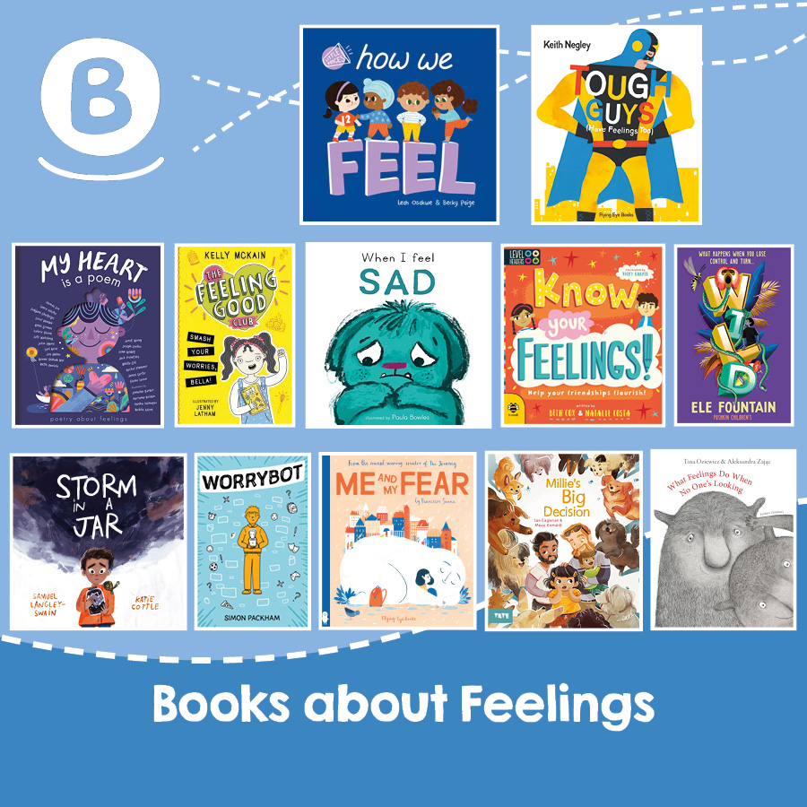 Some Bounce Books to help young people talk about their feelings. Not just for #MentalHealthAwarenessWeek but for every day and every week. #ChooseBookshops