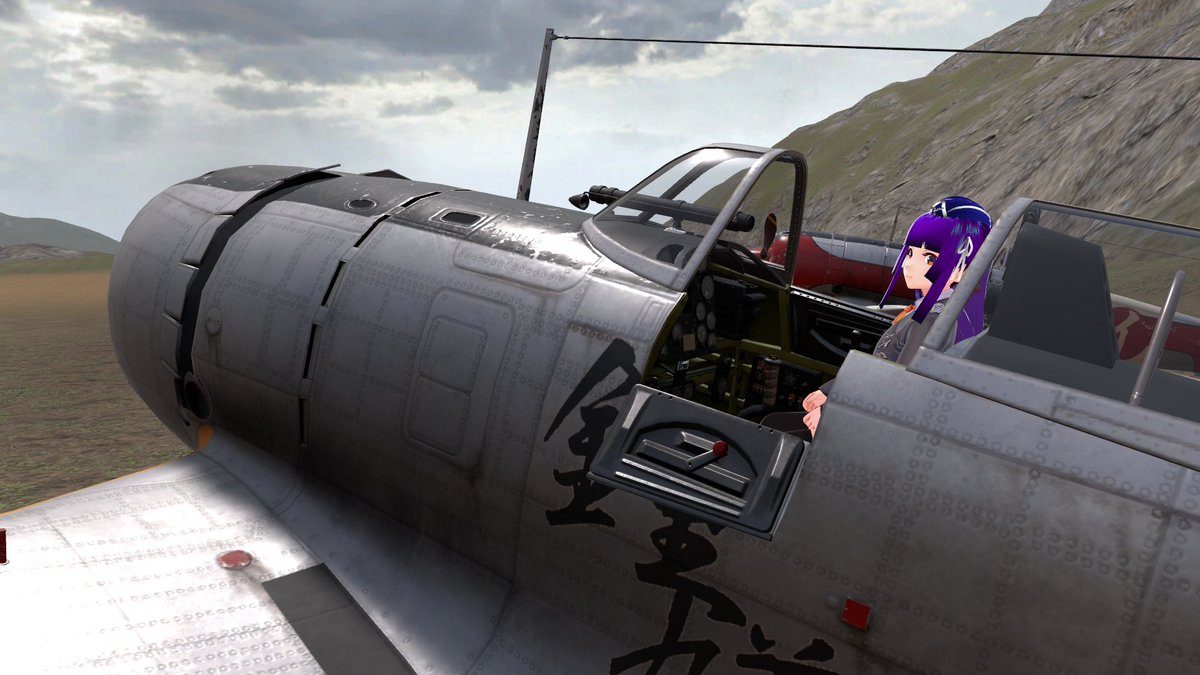 二式戦鍾馗の上からこんばんはにございます!(^^)! 確か糸川英夫さんが関わった機体では一番の傑作だったと語った機体ですねぇ 一撃離脱を目的とした日本では数少ない重戦闘機 tuma_youzyoさんのワールド 「Onigiri Flight Test（alpha 0․04）」 #VRChat ＃小山芳姫