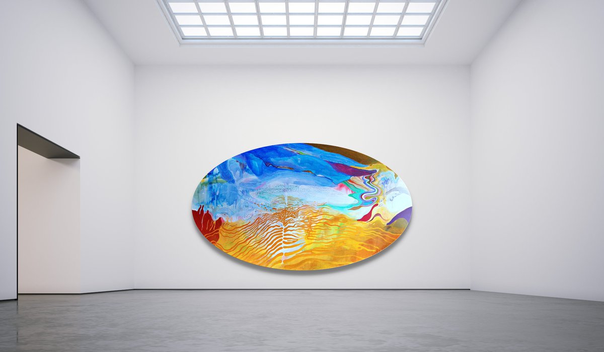 N E B U L A  Serie “Elipses” 320,00 x 182,00cm / Óleo sobre tabla.2015. #Nebula #AlbertoDeLaTorreMayado #albertodelatorremayado #SuperYo #SuperYoStudio #superyostudio #Arte #Galeria #Art #Artist