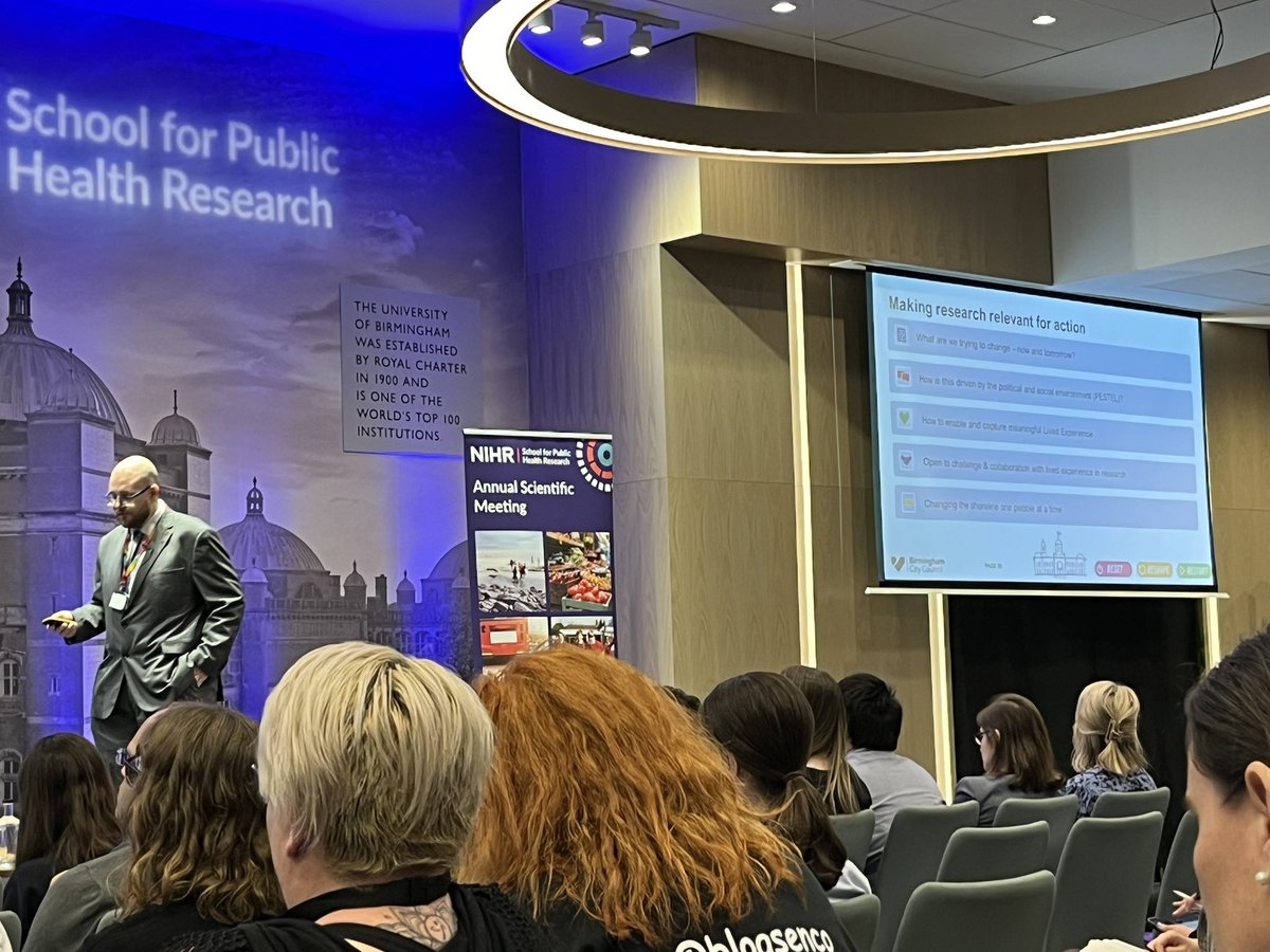Inspiring keynote speech from @BhamCityCouncil director of public health @DrJV75 on making research relevant to action, more useful and ready to serve local policy making #ASMSPHR2024 @NIHRSPHR