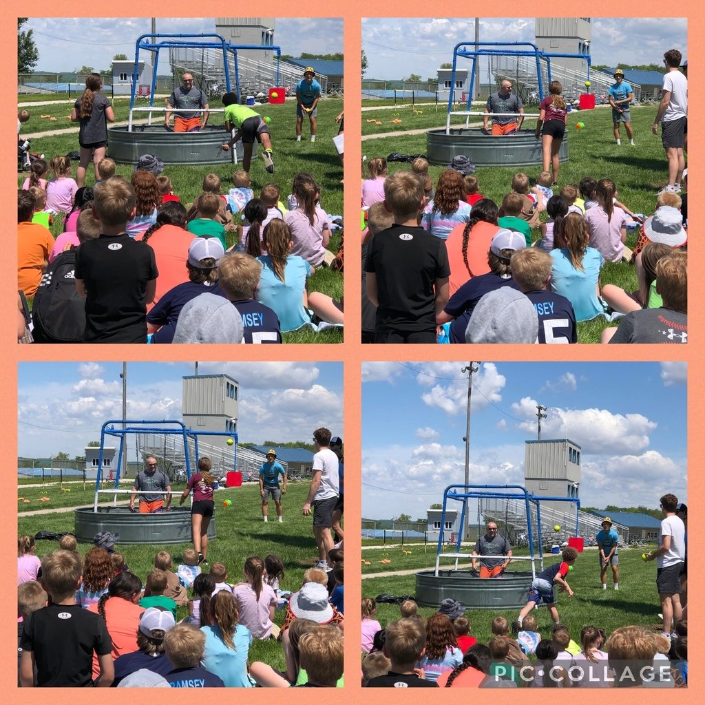 Students who earned 100 AR points this year got the chance to dunk Mr. Conn on Fun Day!