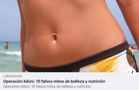 Nunca está de más recordar estos consejos que ofrecimos a larazon.es para evitar morir en el intento de la #Operaciónbikini.
 No es sólo estética, es también salud.
#saludyestética 

larazon.es/lifestyle/bell…