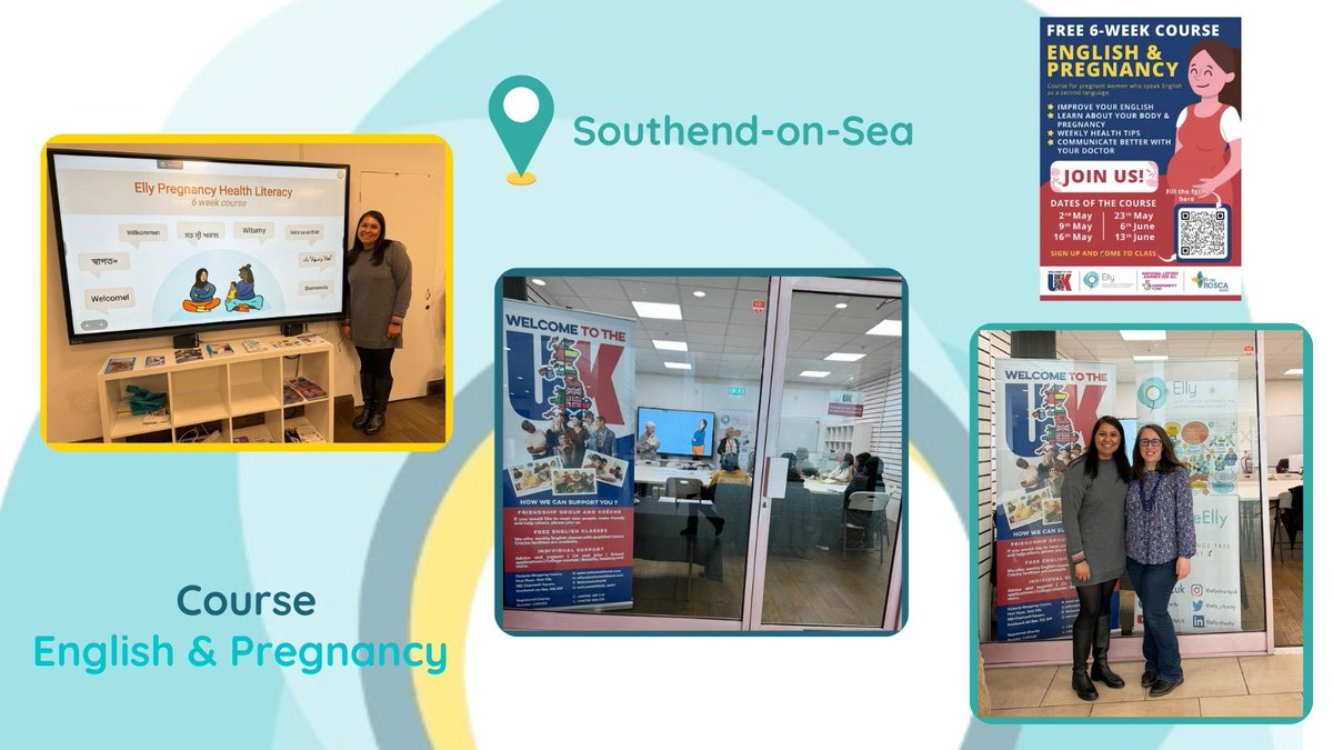 ELLY Charity (#weareElly) (@elly_charity) on Twitter photo 🌟 Great day in Southend with our health literacy course! Special thanks to <a href="/MandeepKaler4/">Mandeep Kaler</a> for sharing her clinical expertise alongside the wonderful ESOL teachers🏥 We're thrilled to see our project in action, improving health literacy among non-English speaking #pregnant 🌟 Great day in Southend with our health literacy course! Special thanks to <a href="/MandeepKaler4/">Mandeep Kaler</a> for sharing her clinical expertise alongside the wonderful ESOL teachers🏥 We're thrilled to see our project in action, improving health literacy among non-English speaking #pregnant