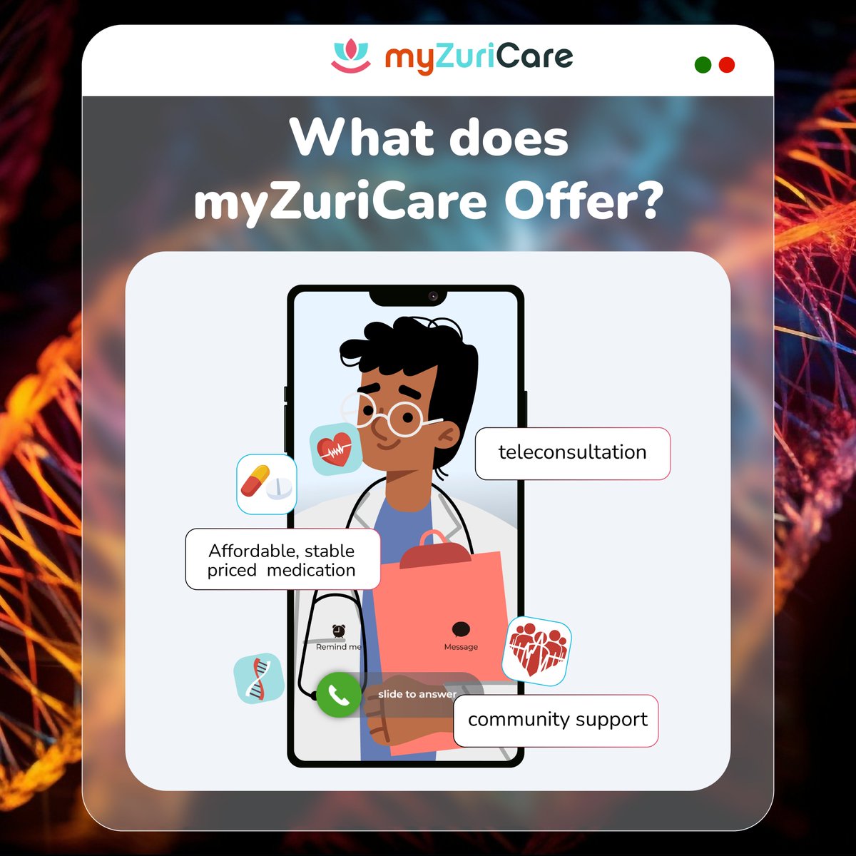 The myZuriCare Difference🥼🩹

Discover a better way to manage your chronic care with myZURICARE. We offer a comprehensive service designed to meet your unique health needs and simplify your journey to better health.👩‍⚕️👨‍⚕️🏥

Get Started Now👉myzuricare.zuri.health
Terms &