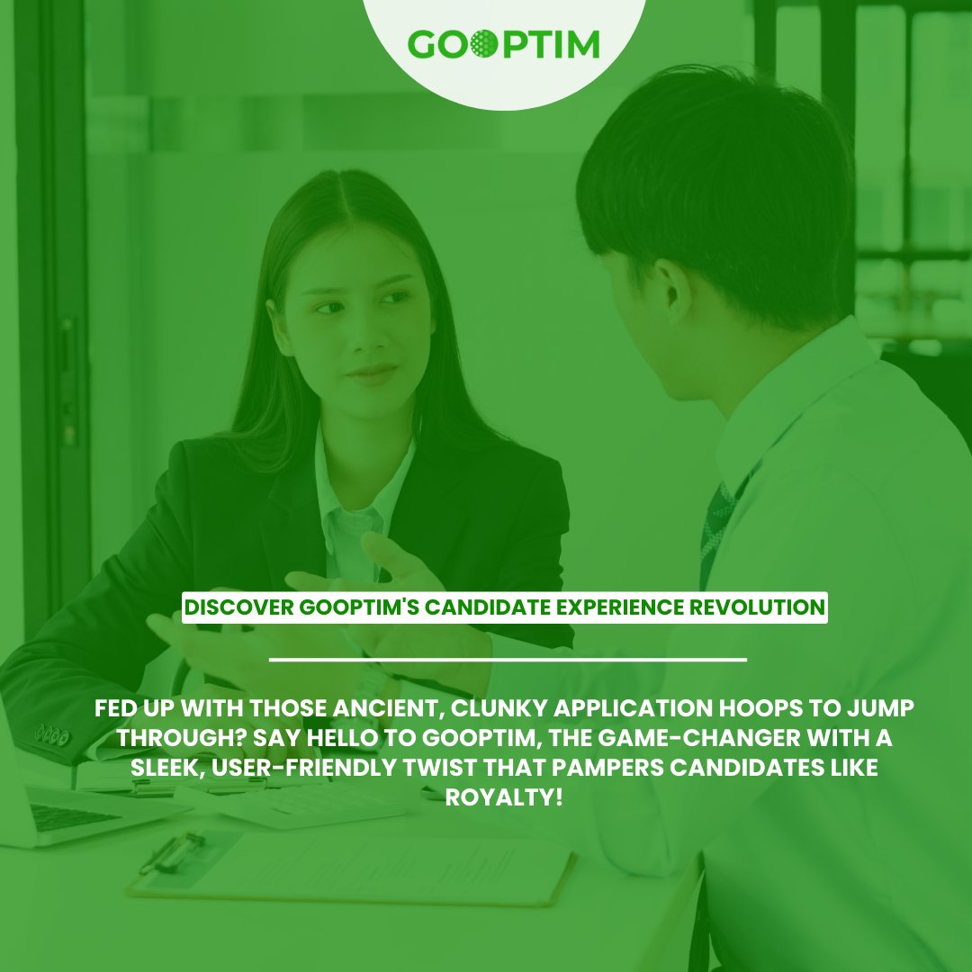 Discover Gooptim's Candidate Experience Revolution. Fed up with those ancient, clunky application hoops to jump through? #CandidateExperience #RecruitmentRevolution #UserFriendly #InnovationInHR #HRtech #JobSeekers #RecruitmentProcess #TechSolutions #HRTransformation