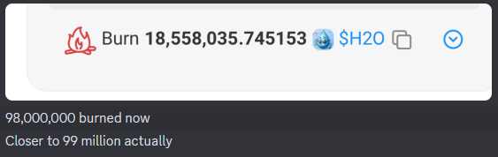 FRESH NEWS 💦

10% of <a href="/H2Omemecoin/">$H2O</a> SUPPLY BURNED and we're not going to stop here!

Join our discord and don't miss what we have planned 😉
