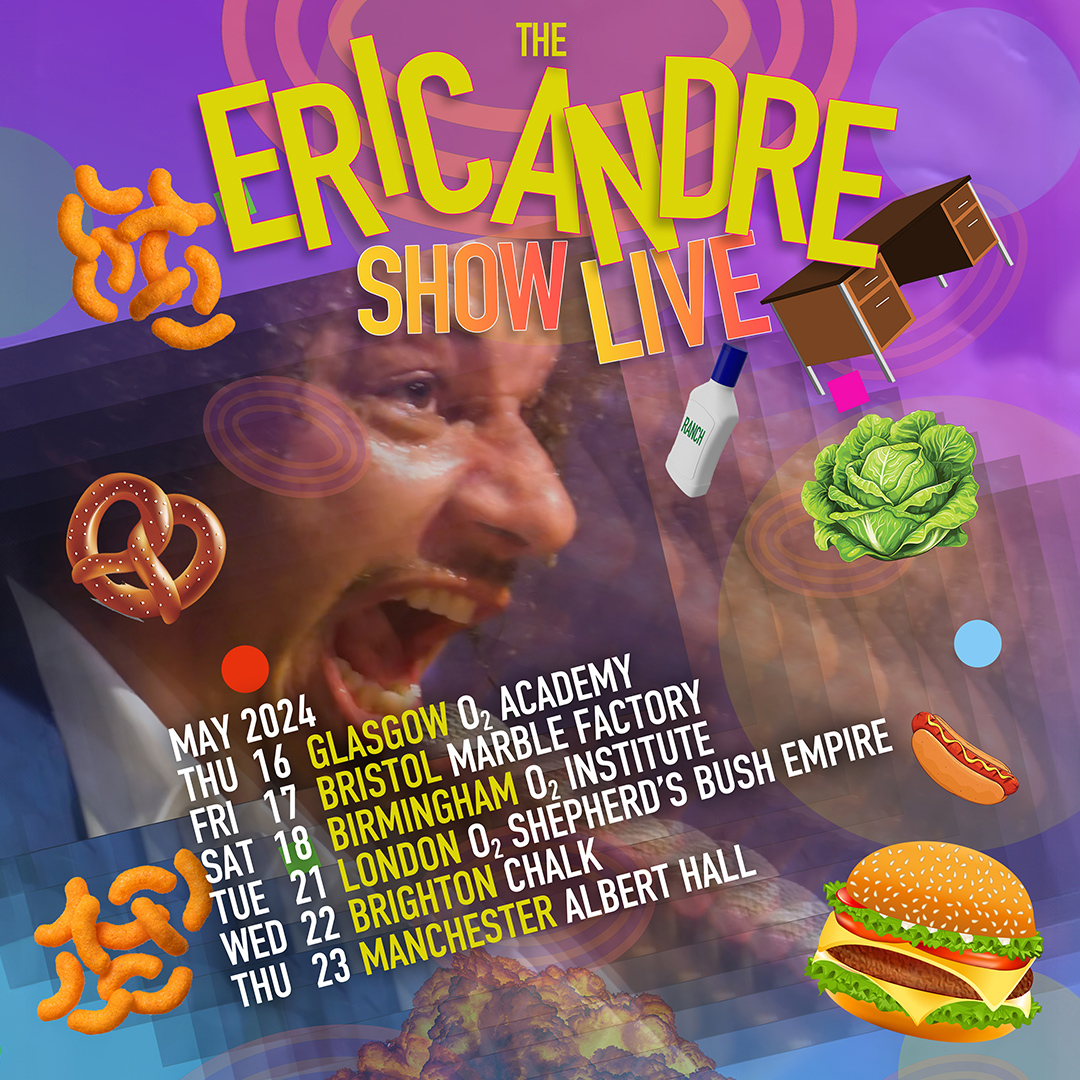 American comedian, actor, TV and podcast star @ericandre is bringing The Eric Andre Show to Glasgow tonight 🙌 Doors at 7pm. Our usual security measures are in place - no bags bigger than A4 - please check our pinned tweet for details 🙏