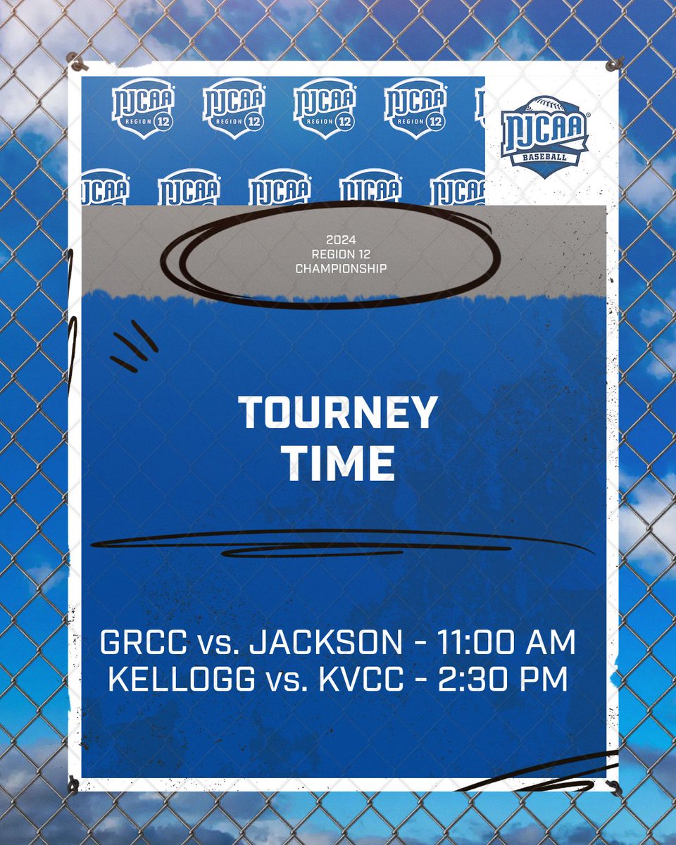 The road to Enid runs through Jackson! ⚾️🏆 Time to crown a DII Champion! The four-team, double-elimination tournament begins TODAY! G1: (2) GRCC vs. (3) Jackson - 11 AM G2: (1) Kellogg vs. (5) KVCC - 2:30 PM Live Stream G1: web.gc.com/teams/vw57ppnf… G2: web.gc.com/teams/yFy2byWv…