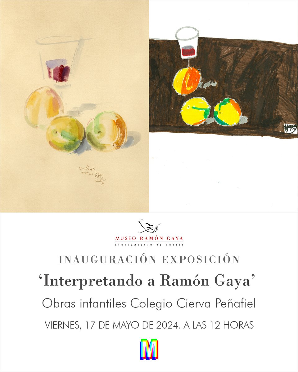 INAUGURACIÓN EXPOSICIÓN
‘Interpretando a Ramón Gaya’
Obras infantiles Colegio Cierva Peñafiel
📌Viernes, 17 de mayo de 2024. A las 12 horas.
#DíaInternacionalDeLosMuseos #NDM2024 @IcomEsp #DIM2024