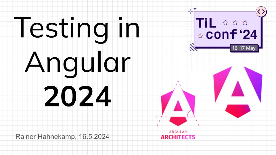 In about 5-6 hours, I will give a talk on Testing in #Angular in 2024 at the @Thisis_Learning conference. Looking forward to it: til-conf.netlify.app Registration is free!