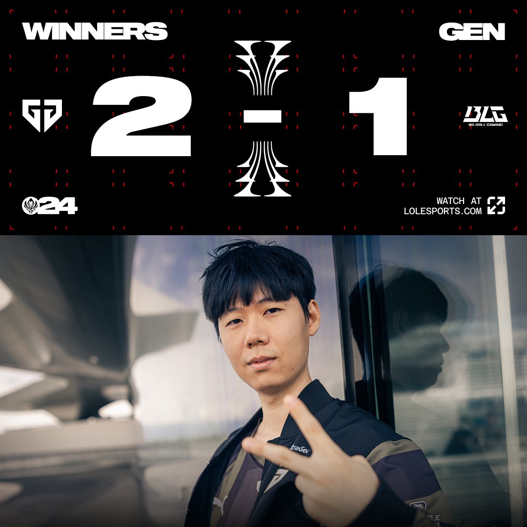 2⃣-1⃣ @GenG win game 3 and move to MATCH POINT! #MSI2024