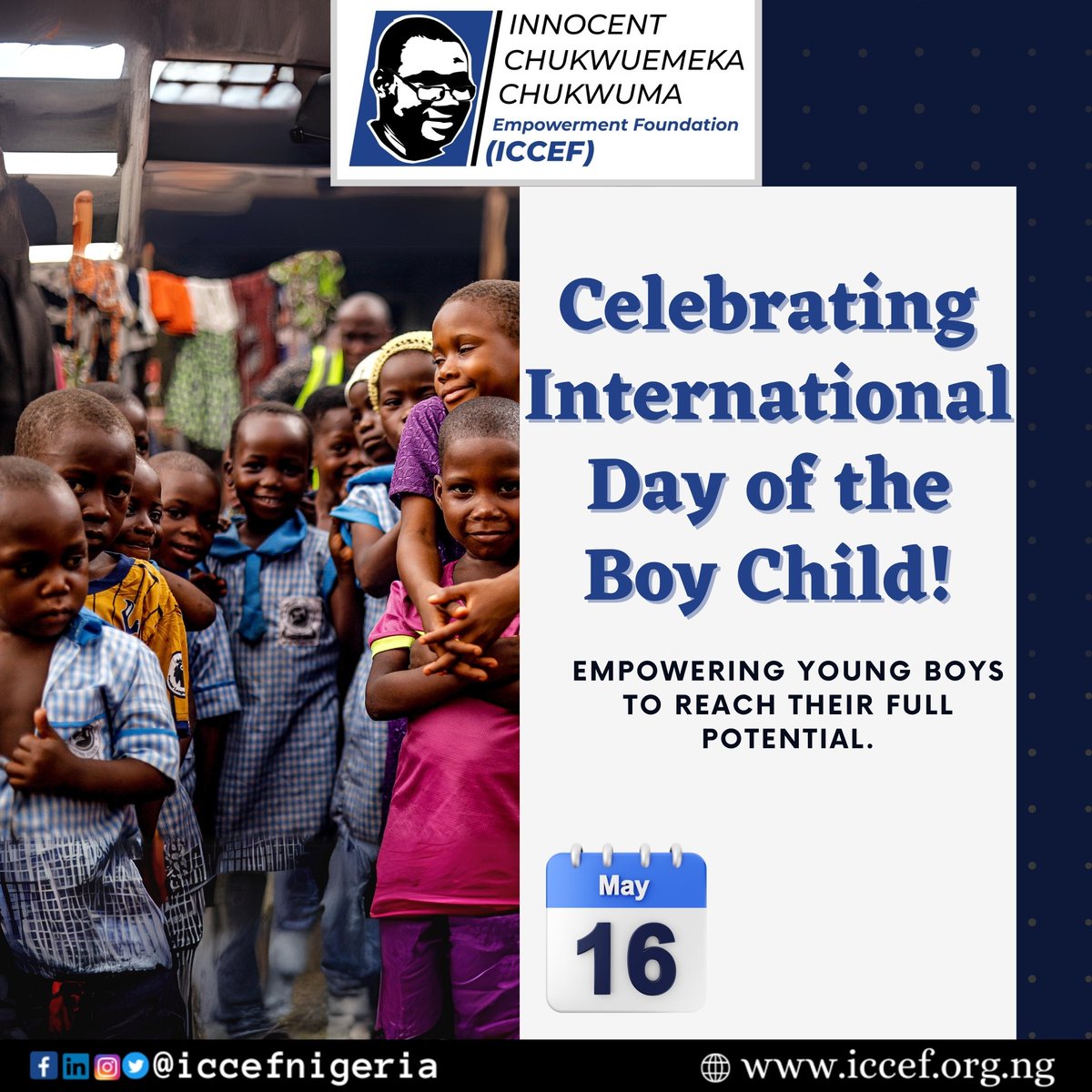 Celebrating International Day of the Boy Child! 🌟 Today, we honour boys worldwide, recognising their unique challenges and potential. #InternationalDayoftheBoyChild #ImpactandLegacy #InnocentChukwuemekaChukwumalives #InnocentChukwumalives
