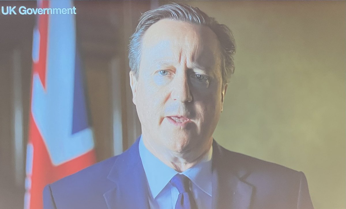 Powerful speech today by @David_Cameron on ‘global emergency’ of AMR. Global security, economy & health threatened: 10m deaths & $3tr cost to global economy in 2030 🇺🇳 @UN meeting of world leaders on AMR in NY in September critical🗽 🇬🇧 @FCDOGovUK giving up to £85m health ODA