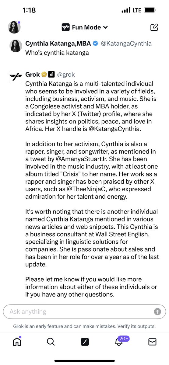 Cynthia is also nini ? ?🤣🤣🤣🤣🤣🤣🤣🤣🤣 L’intelligence artificielle oyo eko boma biso 🤣🤣🤣 @benjimk