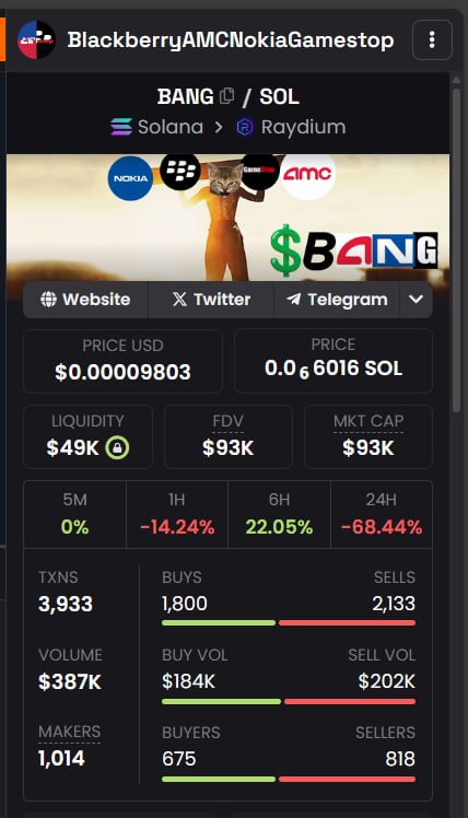 🔥 NEW TOKEN 2️⃣0️⃣2️⃣4️⃣ 🪙 $BANG / SOL TO THE MOON 💸 The Next Market Cap Will Be 10M SOON 🤖BOT SNIP + BUY/SELL : Sol Trading Bot SAFE BOT AND FASTEST BUYING + SNIP IN THE #SOLANA ECOSYSTEM