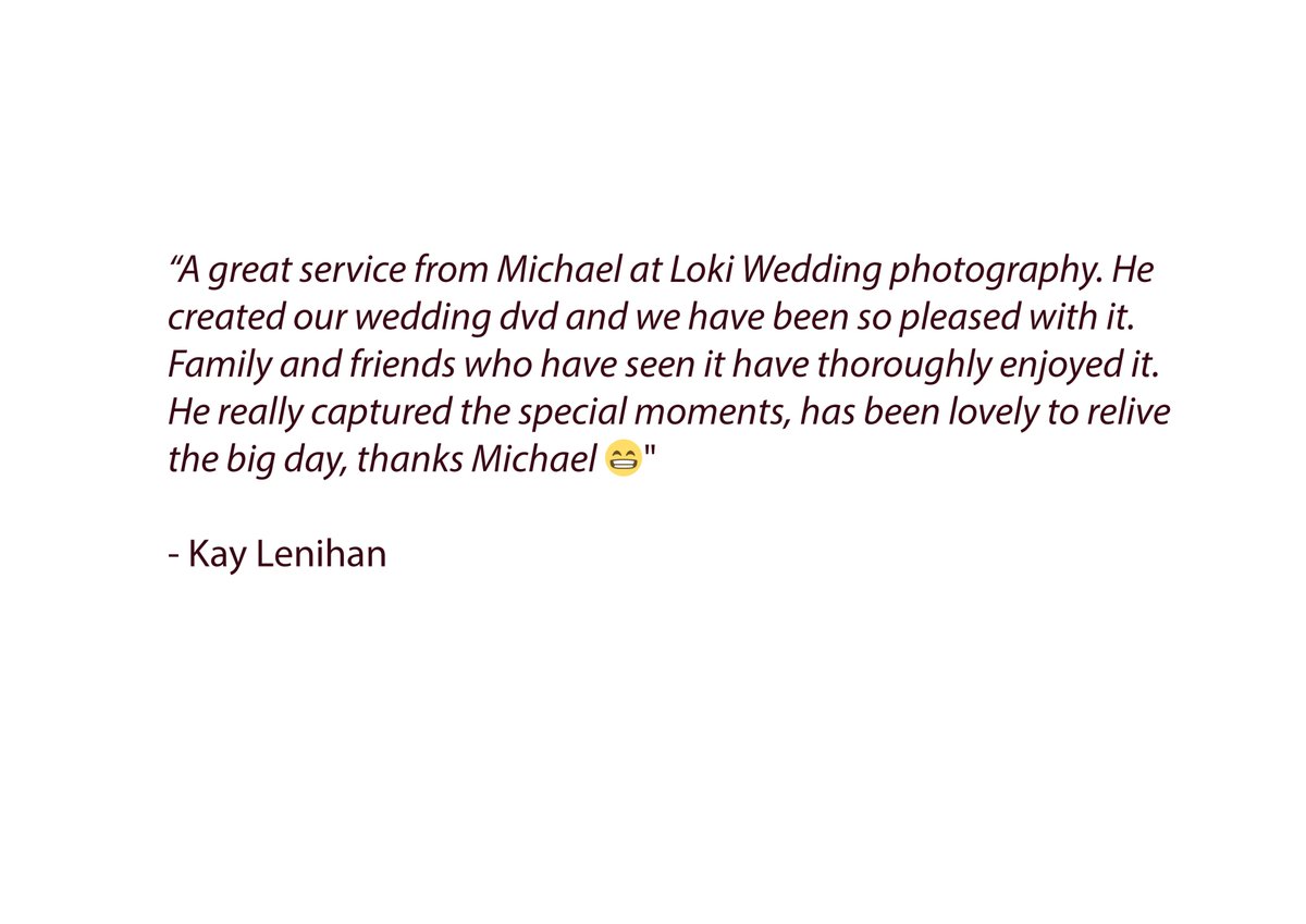 What better way to tell you about me and my work than to let other people do it for me ❤️

#Review #weddingphotographer #weddingphotography