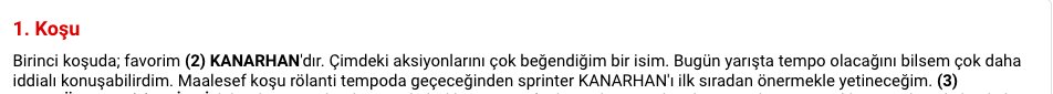 KANARHAN yorumu.. AGF: % 11 ganyan: 8,05 hipodrom.com üyeleri ve takipçileri için kazanması doğal sonuçtu. Diğer koşular için detaylı yorumlarım 👇 hipodrom.com/tjk-at-yarisi/…