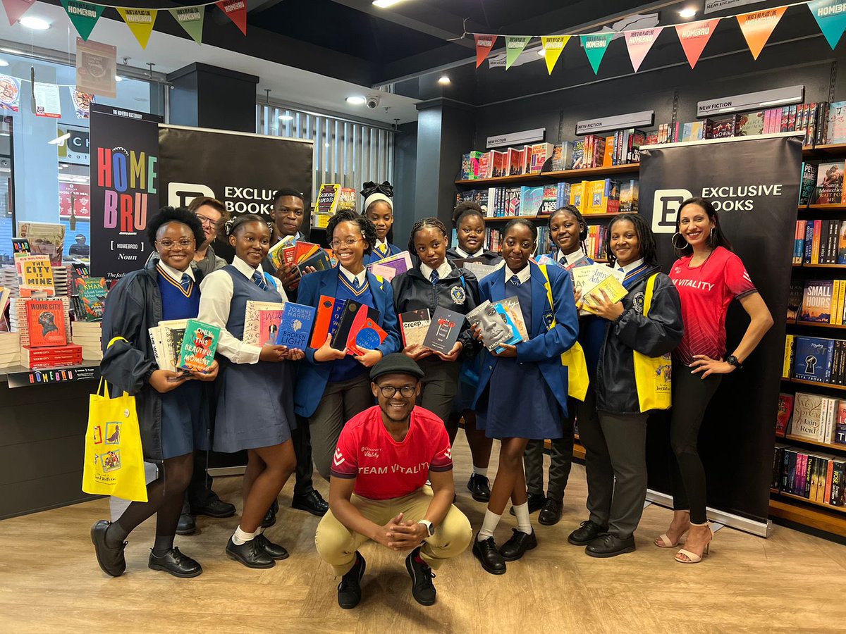@Anele Like kids in a candy store @Anele !!! @Vitality_SA went on an excursion today so that 10 learners could each select 10 books for their Hoërskool Pretoria Wes library from our wonderful partners @ExclusiveBooks A truly memorable and impactful experience! Hats off to