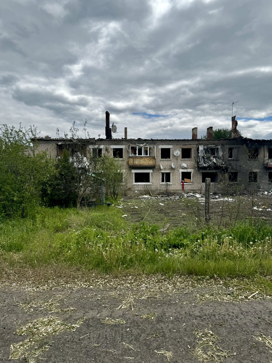 Back from Vovchansk this week. Everywhere we looked, the town was burning. Every hundred metres was a shattered home, every few seconds the thud of a shell impacting.
