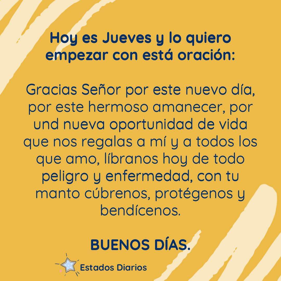 Buenos días amigos! 

Gracias, gracias, gracias.. infinitas gracias por un nuevo día Padre celestial!

Que todos tengamos un día bien chingón!

#ActitudPositiva #BuenaVibra #BuenosDiasATodos #FelizJueves #JuevesMusicales #LoveRunSmile #YoElegiCorrer #ElPinchiContreras© #Puebla