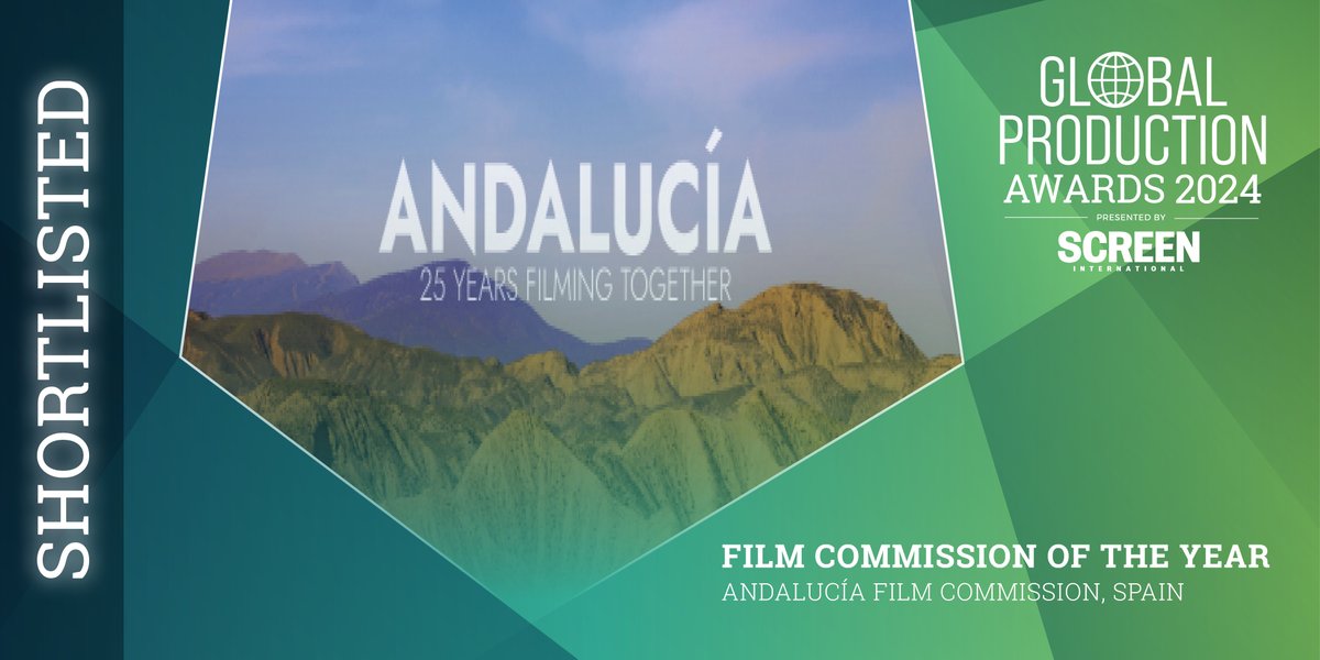 Shortlisted for the Film Commission Award is: Andalucia Film Commission (Spain) - @AndaluciaFilm bit.ly/GPAShortlist24 #ScreenGPA24
