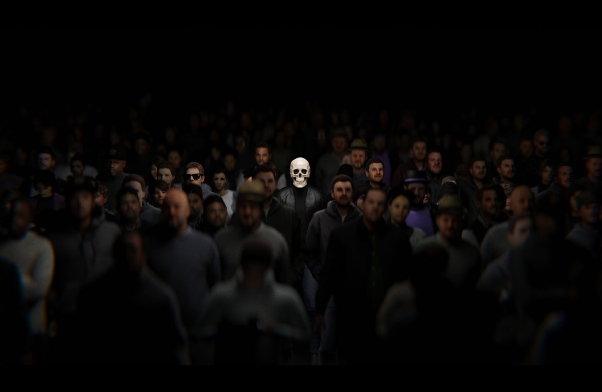 • A Face in the Crowd • Only on $ALGO - #b3d #blender #3D