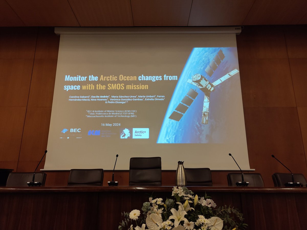 marinameetel's tweet photo. @univcadiz @utm_csic @simposiopolar24 @CienciaGob @CBM_CSIC_UAM Carolina Gabarró et al. Estudio de los flujos de agua dulce y el hielo marino en el Océano Ártico con teledetección .
Presenta #EvaDeAndres
#SMOS #MOSAIC
#artico #arctic #XSimposio #EstudiosPolares #GSNCI https://t.co/D7hqKx6v0Y