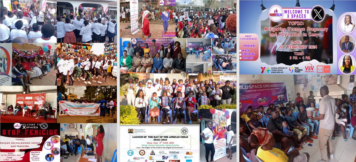 Today we look back on what @ChildSpace1 did in 2023 and we feel excited with a few photos of some of our activities. @Yplus_Global @ypluskenya @HerVoiceFund @aphrc @ARISEHub @CRVPF1 @WFAD_info @theVNGOC @NACADAKenya @GrassrootSoccer @LVCTKe @fidakenya @NGECKenya @Liz_Kimani