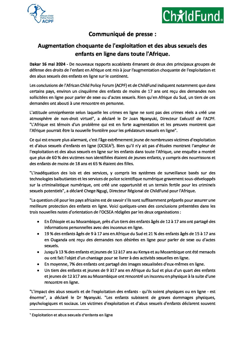 ChildFund Senegal tweet media