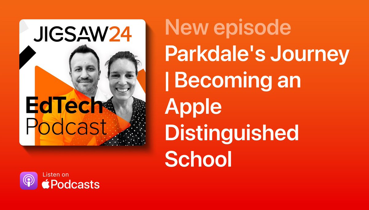 🎙 OUT NOW: Check out the latest episode of our #EdTechPodcast! apple.co/4dKPsic Listen as we discuss how we supported @parkdalecarlton, part of @TransformTrust, successfully achieve ADS status. Hear from students and staff about the integration of Apple in the classroom.