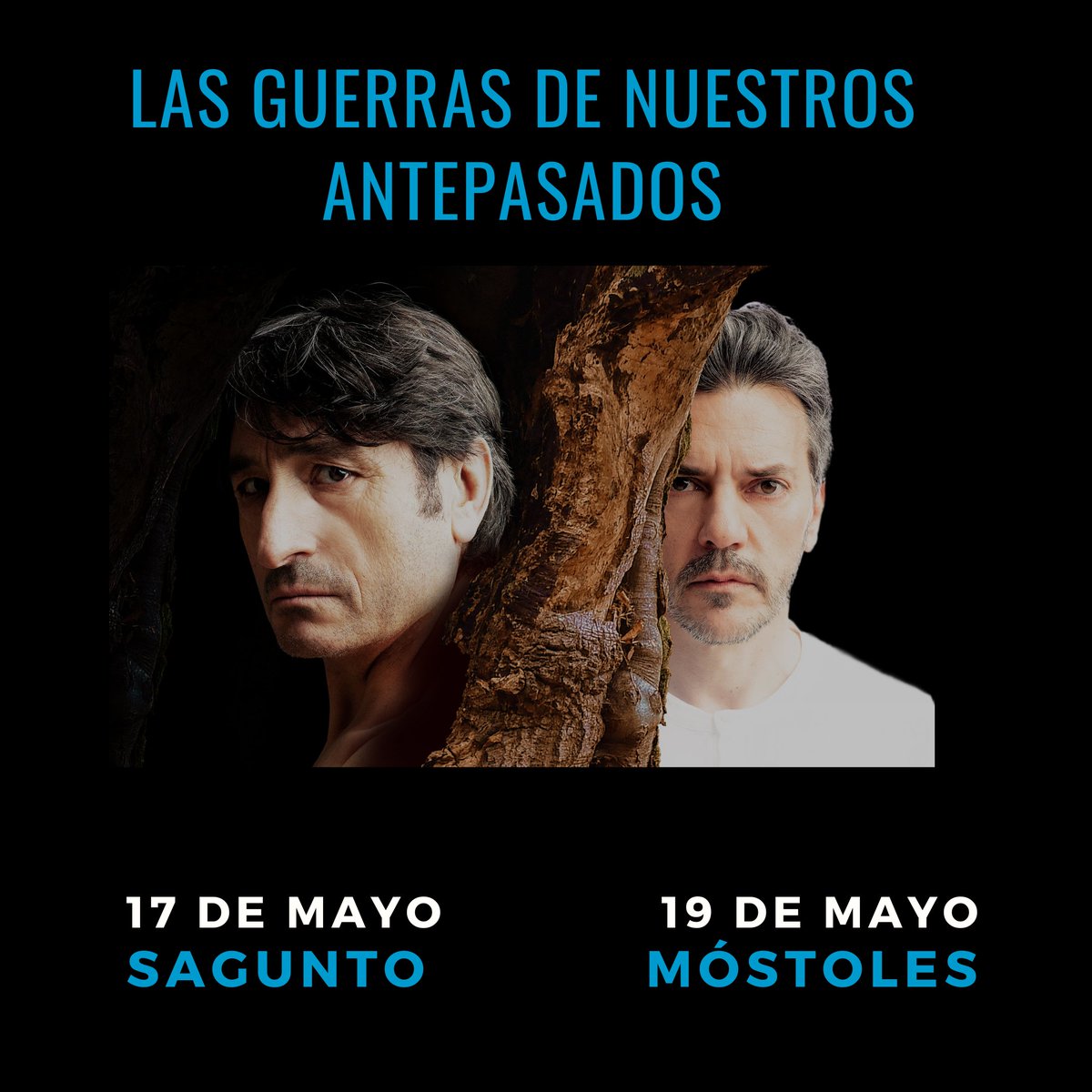 Nuevas paradas para #CarmeloGómez y @hermosoarnao en la gira de #LasGuerrasDeNuestrosAntepasados:

📍 Sagunto el 17 de mayo 🗓️ en el C.M.C Port de Sagunt

📍 Móstoles el 19 de mayo 🗓️ en el Teatro El Bosque

Un texto de #MiguelDelibes bajo la dirección de @tolcachirc 🔥