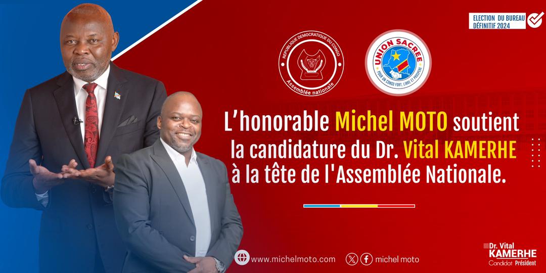 L'élu de walikale honorable @MichelMoto1 soutient la candidature du président @VitalKamerhe1 à la tête de l'assemblée nationale. @SORAZIZ @Bibishe6 @jacksonmukunda