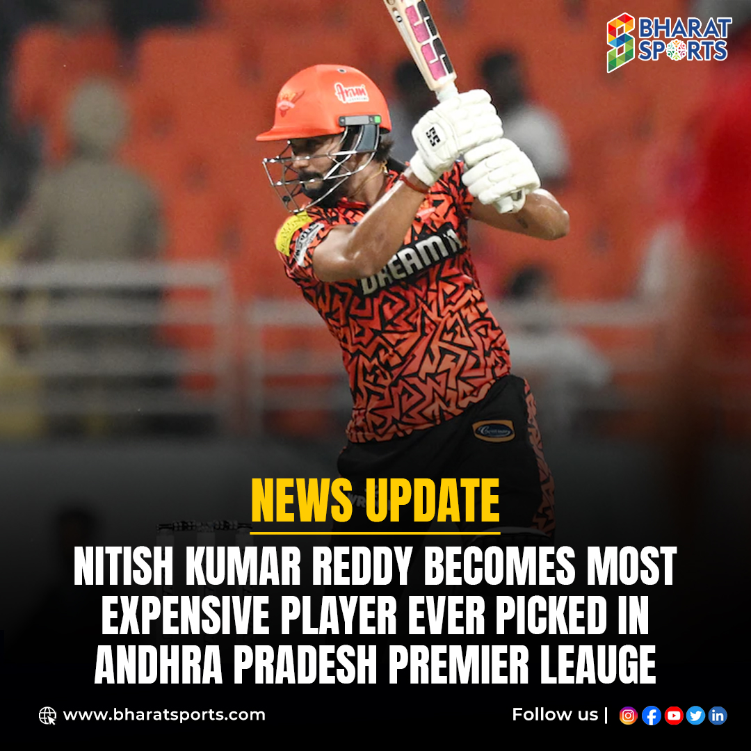 Breaking news from the Andhra Premier League! 🏏💰 Nitish Reddy becomes the highest-paid player with a whopping 15.6 Lakhs contract! 🤑💥 Catch the excitement of T20 cricket at its peak! #Cricket #APL #NitishReddy #RecordDeal
