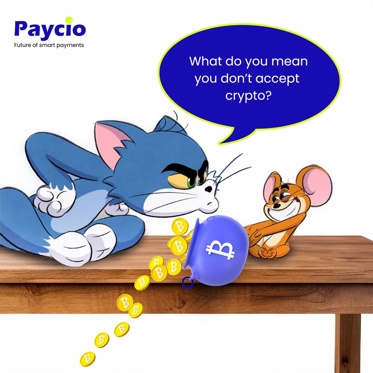 Don't leave your customers with Jerry's face.

Start accepting crypto payments by signing up in a paycio account in 2 minutes.

Link is here: play.google.com/store/apps/det… 

#Crypto #paycio #payments #FutureOfPayments #Cryptomeme #Cryptocommunity