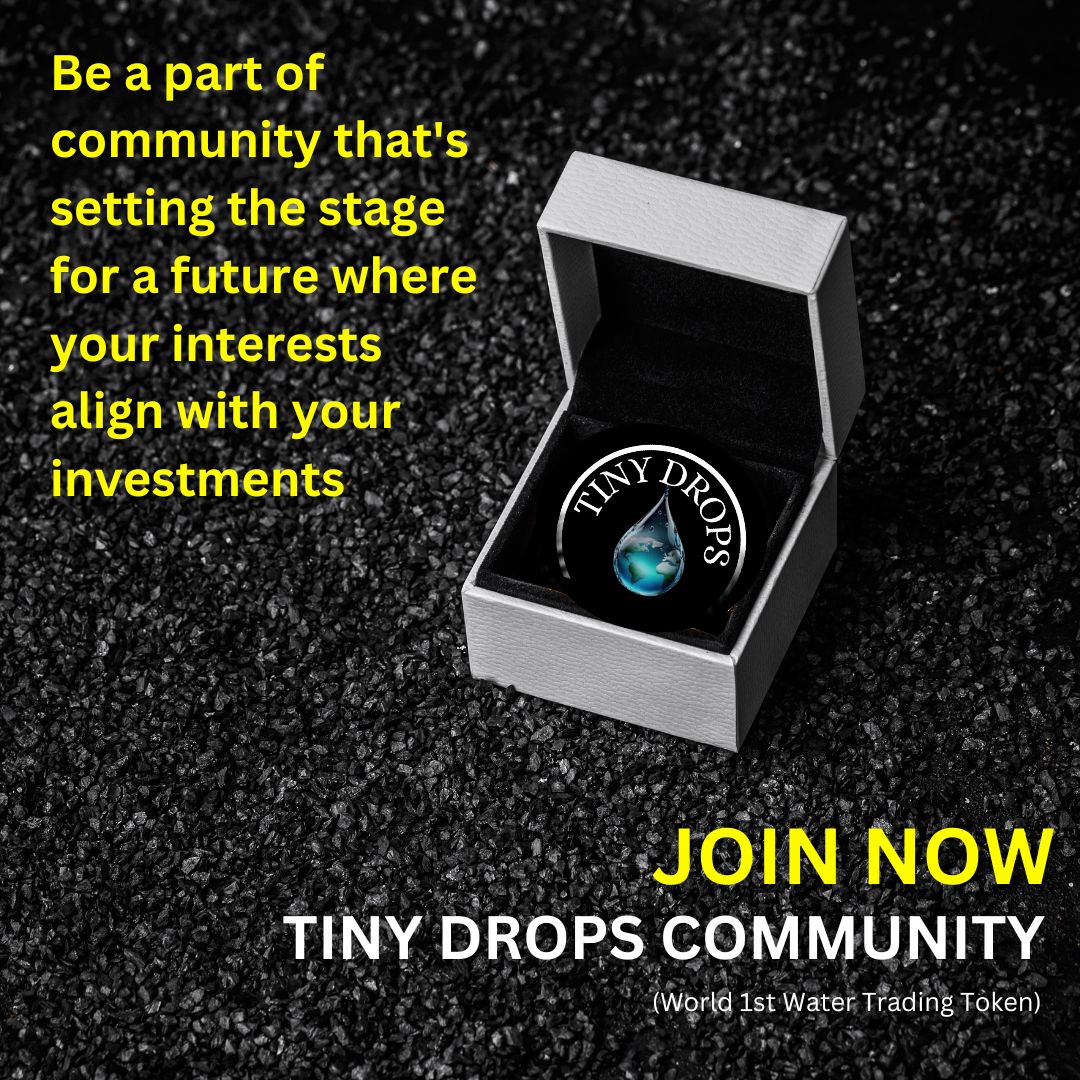 TndToken's tweet photo. Be a part of community that's setting the stage for a future where your investments align with your investments.
Join Now! Tiny Drops Community https://t.co/FTC4xM7qQw