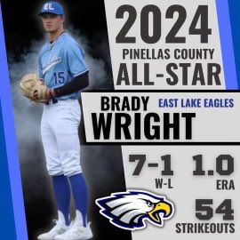 Big congratulations to senior @bwrightFL2024 for being chosen to represent Pinellas County in the Pinellas vs Hillsborough Senior All-Star game held at Tropicana Field. Brady will be playing baseball next year at @santafesaints 🦅⚾️