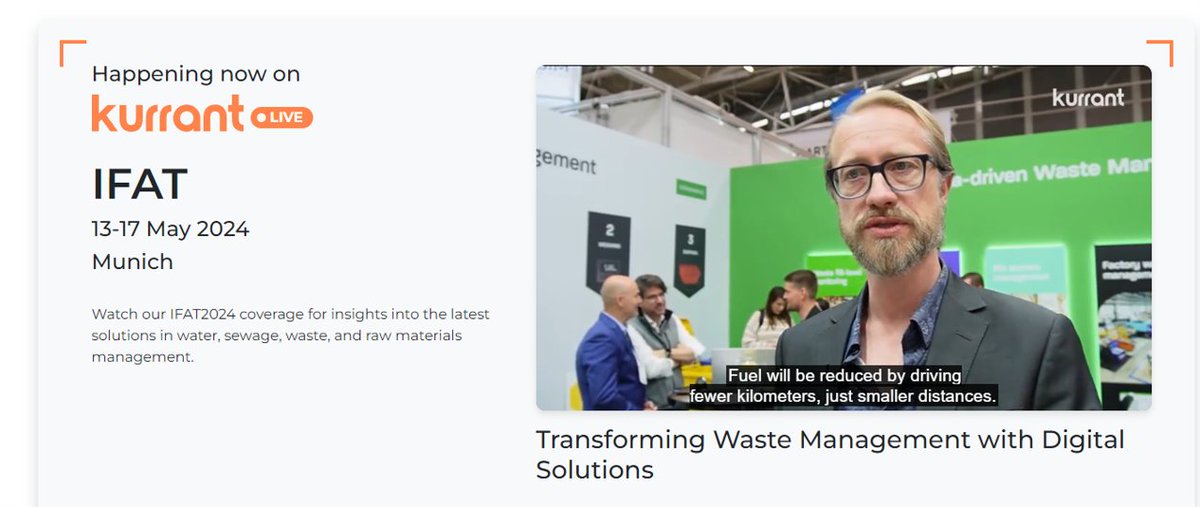 Great PR activities happening at our stand in Munich. 🎥🎤

Our BDM for Iberia, Felix Dominguez in the IFAT coverage by Portuguese National TV, RTP 👉 lnkd.in/eAUMxUTe

Our BDM for West. and North. Europe, Floris Roukens in the report by Kurrant 👉lnkd.in/euDjMX5C