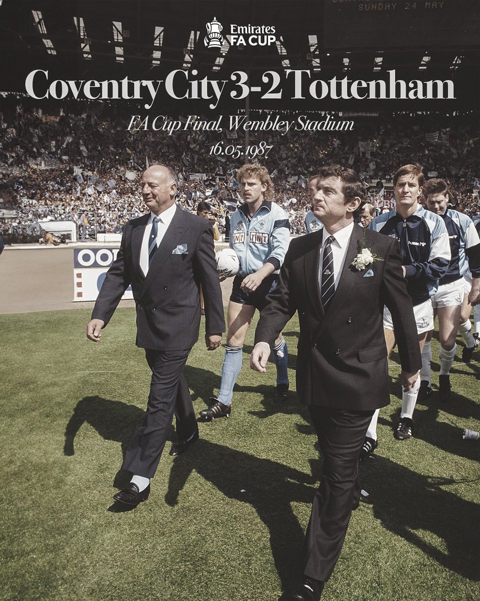 #OnThisDay in 1987, @Coventry_City became #EmiratesFACup champions for the first time with a 3-2 victory over @SpursOfficial! 🏆