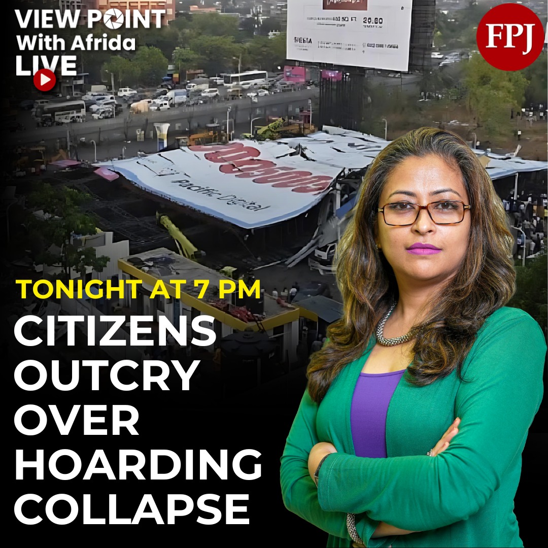 Live at 7pm: #ViewPoint with @AfridaRahmanAli Sixteen lives were lost in the Ghatkopar hoarding collapse tragedy. This incident has raised concerns about the safety of massive structures, especially in a city susceptible to high-speed winds due to its proximity to the sea.