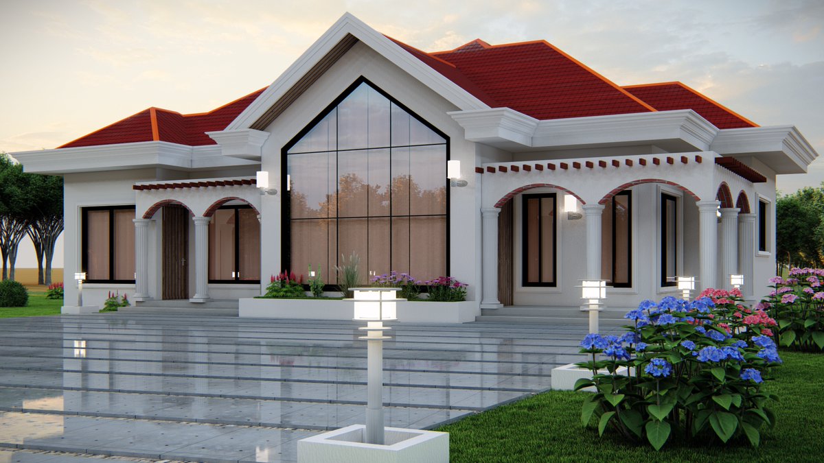 Proposed 3  bedrooms bungalow in Kericho with neoclassical touch