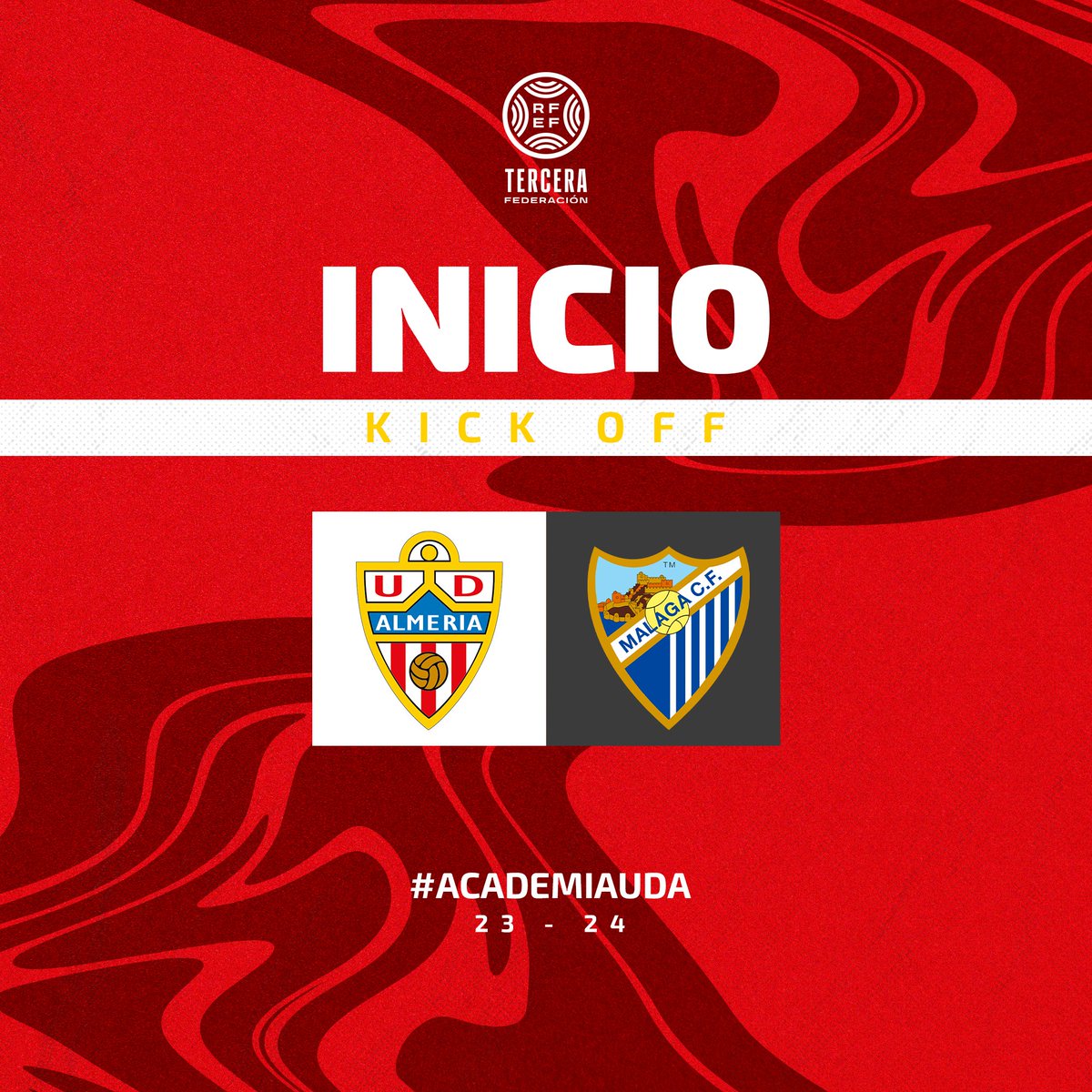 ⏱️ 1' | 0-0 | 🔛 ¡Comienza el partido! 📺 twitch.tv/udalmeria #MadeInAlmería 🔴⚪️