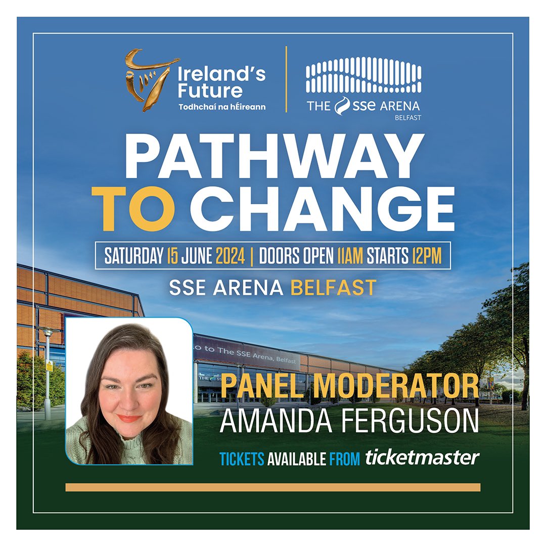 🚨Announcement 🚨Amanda Ferguson, freelance journalist, broadcaster & event host will moderate a panel at 15 June SSE Arena event 🚨Works for newspaper, TV, radio & online media outlets 🚨Is an NUJ member & co-founder of Women in Media Belfast 🚨ticketmaster.ie/ireland-s-futu…