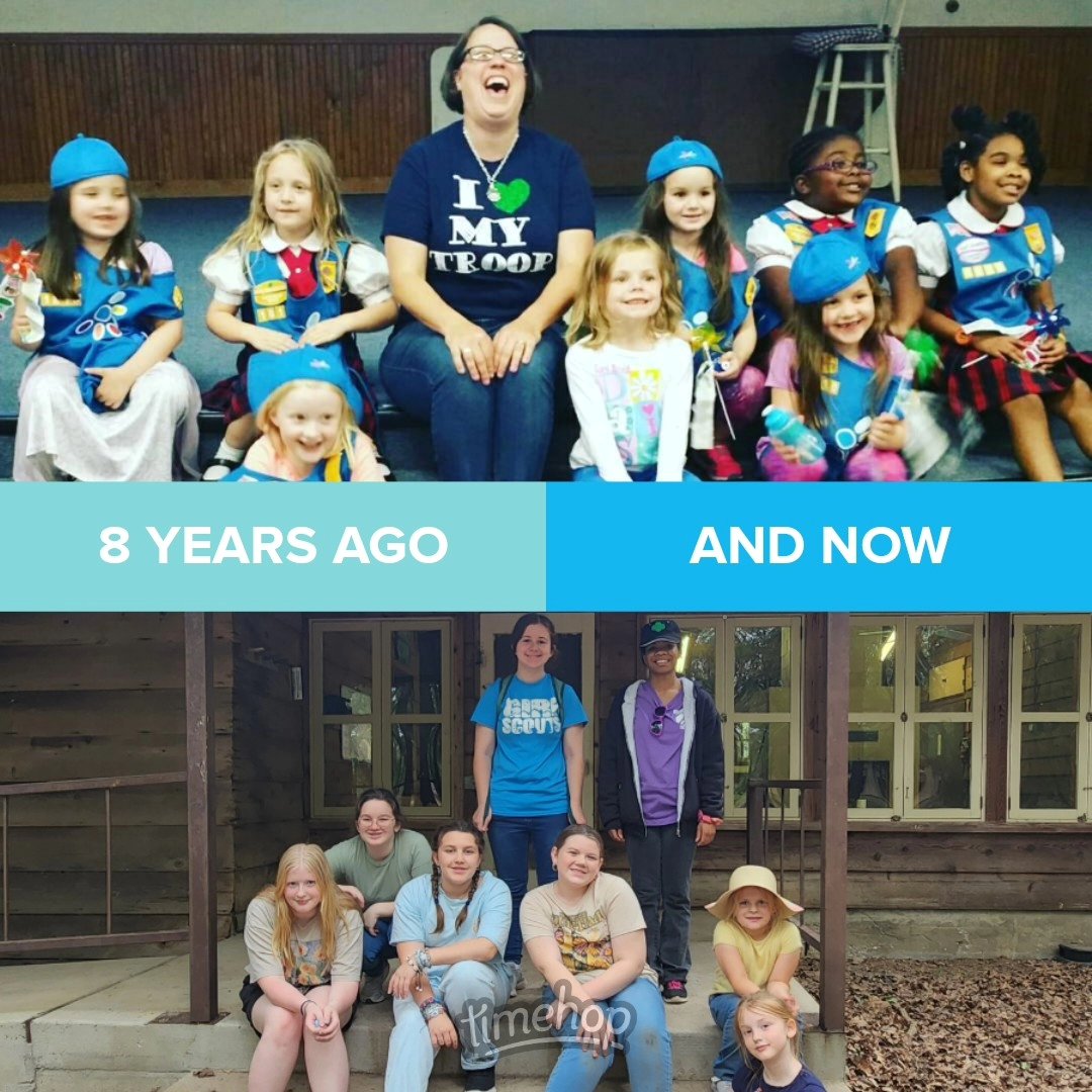 Y'all.. the joy these girls bring me is HUGE! Thanks @gsnetx troop 1810 for allowing me to watch you grow! @girlscouts @timehop