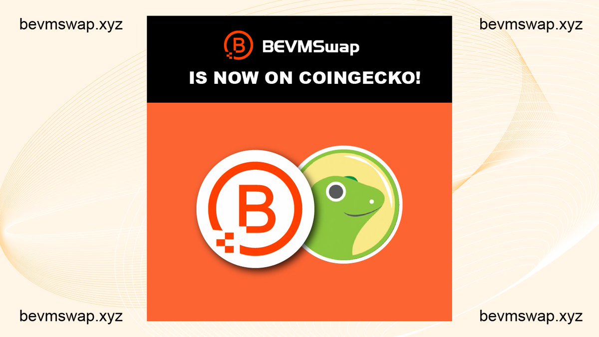 #Bevmswap is now listed on @coingecko ! Gain valuable insights into Bevmswap's performance, trading volume, and more.
