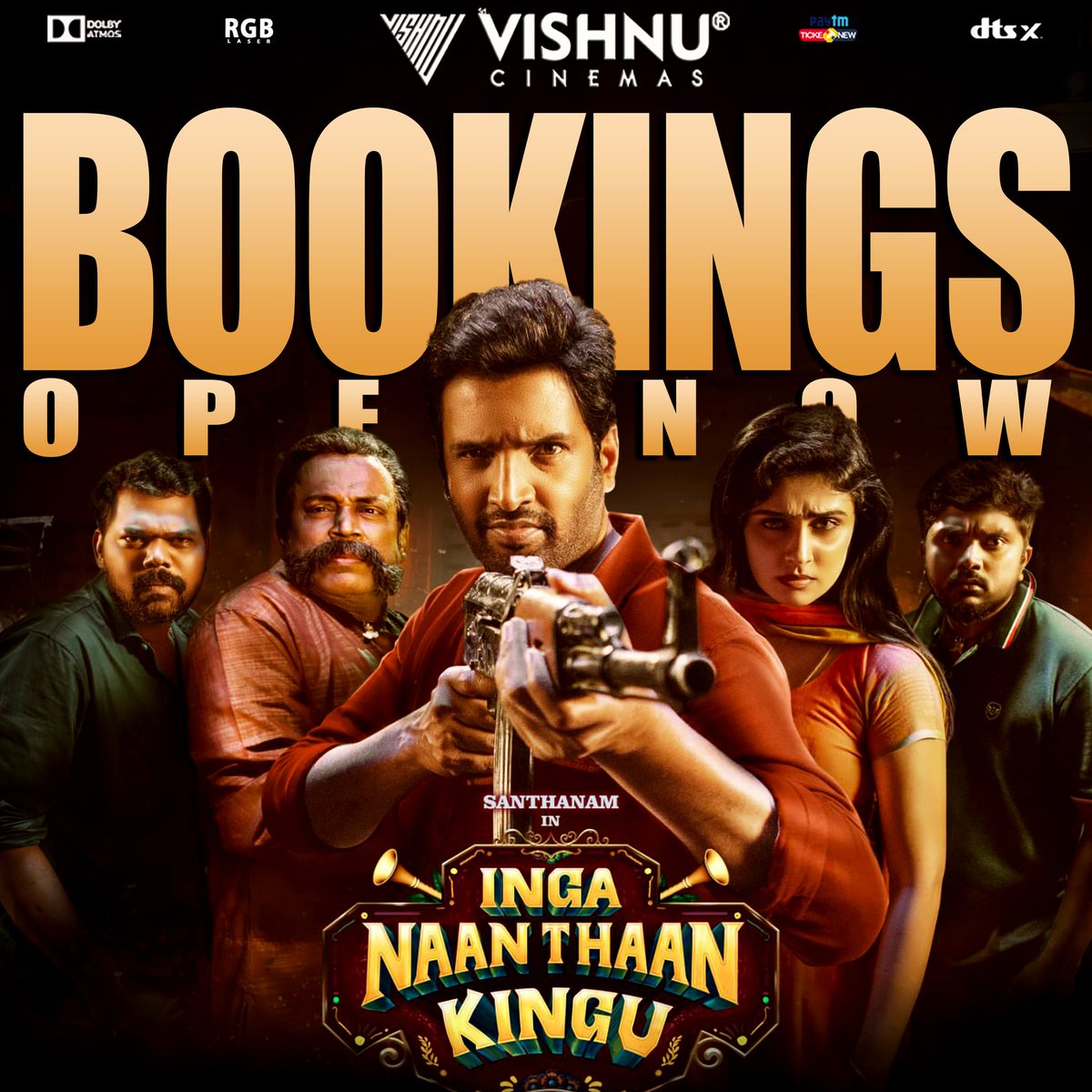 #IngaNaanThaanKingu from tomorrow @VishnuCinemas BOOKINGS OPEN NOW @TicketNew