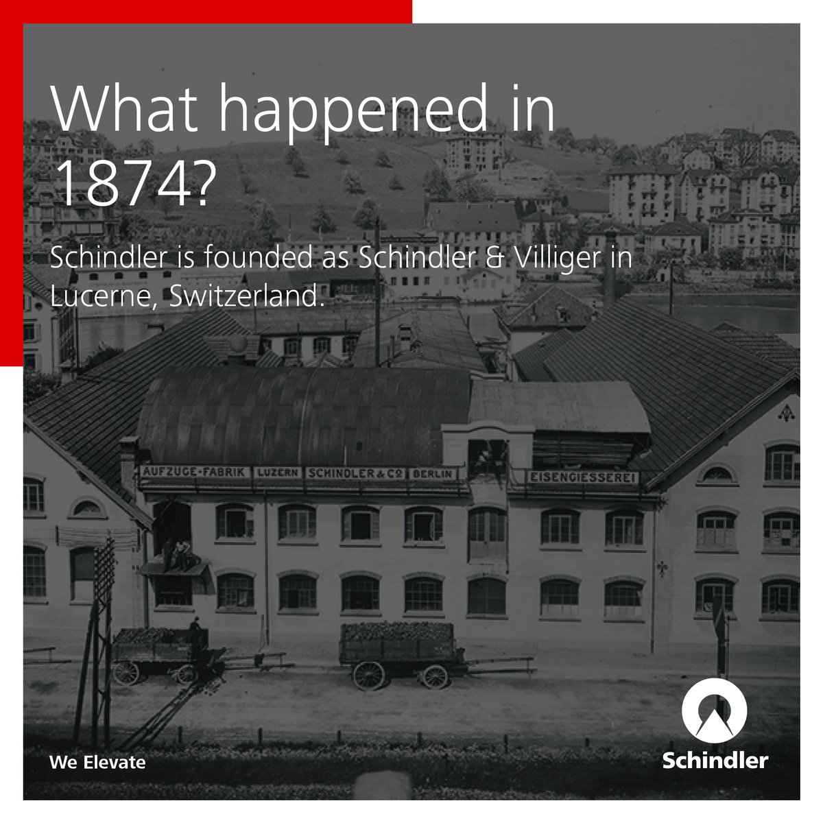 1874 was a very special year - and not just for us! Find out what else happened in the year Schindler was founded.

#WeElevate #150years #Schindler