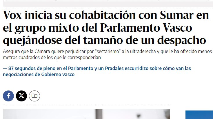 Vivímos durante 5 años en un piso de 26M2, 4 menos tiene el despacho por el que la ultraderecha protesta en el Parlamento Vasco. 😬 Esta basura de mansiones millonarias jamás defenderá tu derecho a una vivienda digna... 👇